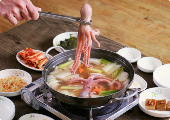 밀국낙지탕 사진 입니다.